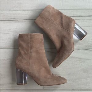 Jessica Simpson Lucite Block Heel Booties